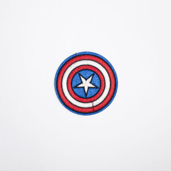 PC2136 - Blue Red Star Badge (Iron On)