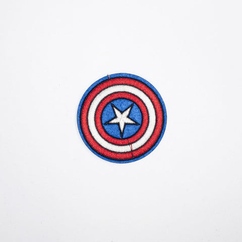 PC2136 - Blue Red Star Badge (Iron On)