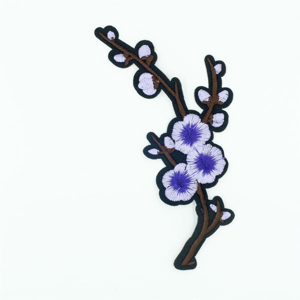 PC2729 -  Pure Purple Branch blossom Flower L (Iron On)
