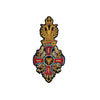 PC4161 - Red Cross Gold Crown Emblem (Iron On)