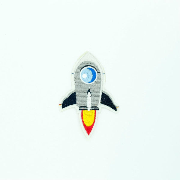 PC2657 - Black Small Rocket (Iron On)
