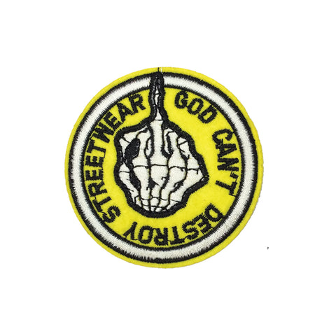 PC3389 - Cant Destroy Skeleton Middle Finger (Iron On)