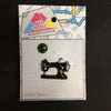 MP0079 - Black Sewing Machine Metal Pin Badge