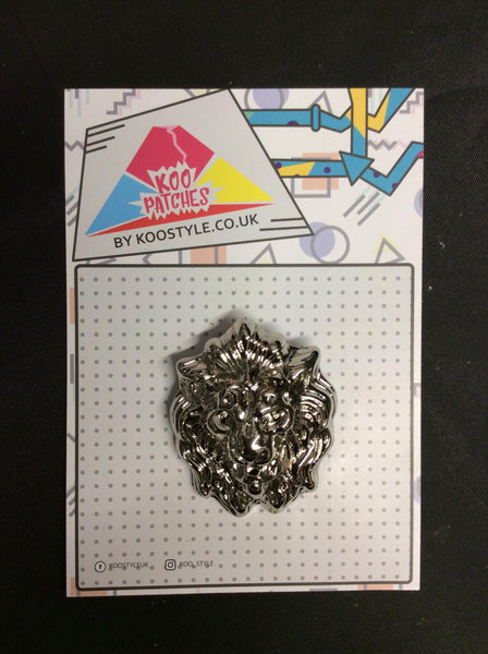 MP0222 - Silver Lion Metal Pin Badge