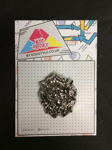 MP0222 - Silver Lion Metal Pin Badge
