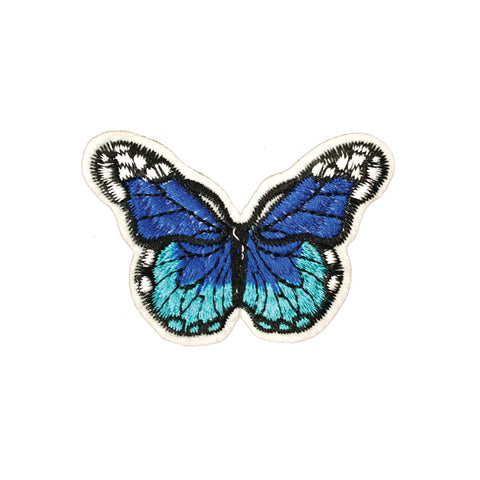 PC2418H - Shades Of Blue Dots Butterfly (Iron On)
