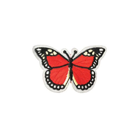 PC2418J - White Red Dots Butterfly (Iron On)
