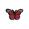 PC2418K - White Dots Deep Pink Red Butterfly (Iron On)