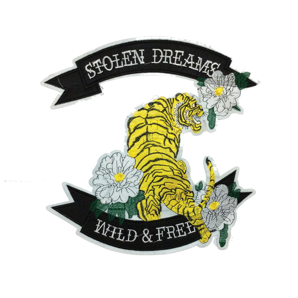 PC2973 - Stolen Dreams Wild and Free Panther Flower XXL (Sew On)