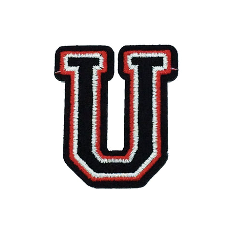 PC2917 - Black and Red Letter U (Iron On)