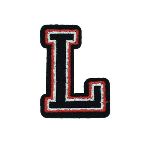 PC2918 - Black and Red Letter L (Iron On)