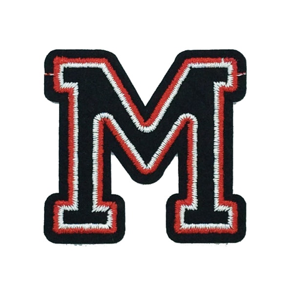 PC2924 - Black and Red Letter M (Iron On)