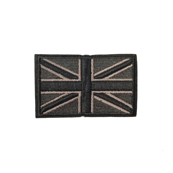 PC2934B - Black Grey Union Jack Flag (Iron On)