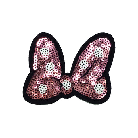 PC2939 - Sequin Pink Bow (Iron On)