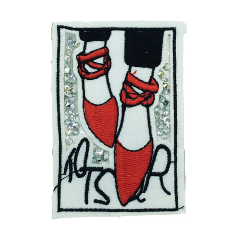 PC2956 - Red shoes Diamond Back (Sew On)