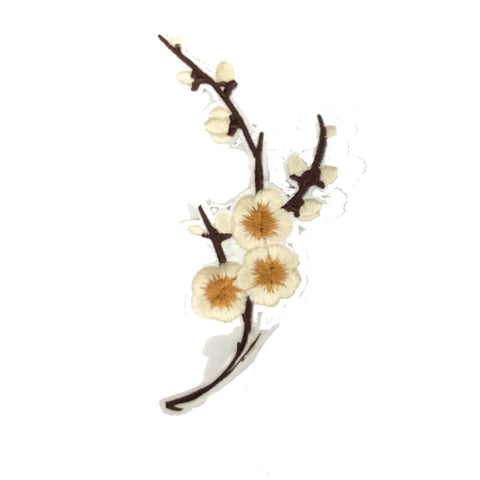 PC3027 - Light Brown cherry blossom Branch Flower (Iron on)