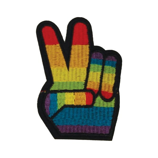 PC3044 - Rainbow Peace Hand (Iron On)