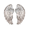 PC3100F - Super Sequin Silver White Wings XXL (Iron On)