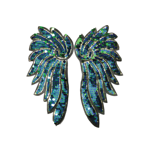 PC3100 - Super Sequin Blue Wings XXL (Sew On)