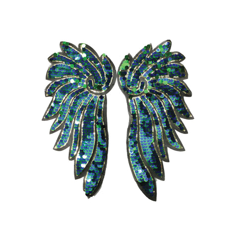 PC3100 - Super Sequin Blue Wings XXL (Sew On)
