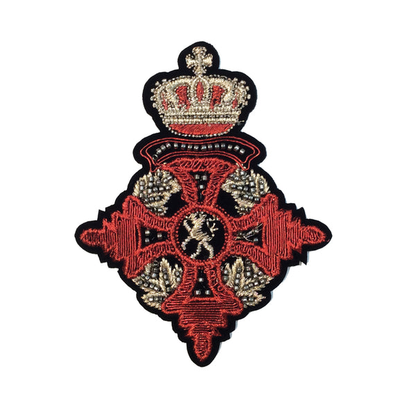 PC3130 - Special Collection Luxury Velvet Red Cross Crown (Sew On)