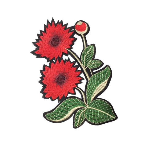 PC3476 - Red Sharp Flower Plant (Iron On)