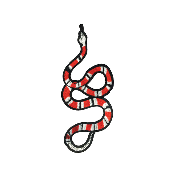 PC3536B - Red Stripes Snake L (Iron On)