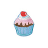 PC3705 - Blue Cupcake Pink Icing Cherry On Top (Iron On)