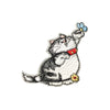 PC3706 - Fat Cat Chasing Flowers (Iron On)