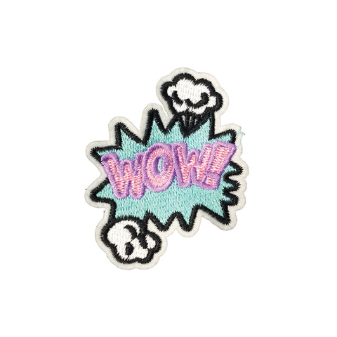 PC3742B - WOW Aqua Speech Text (Iron On)