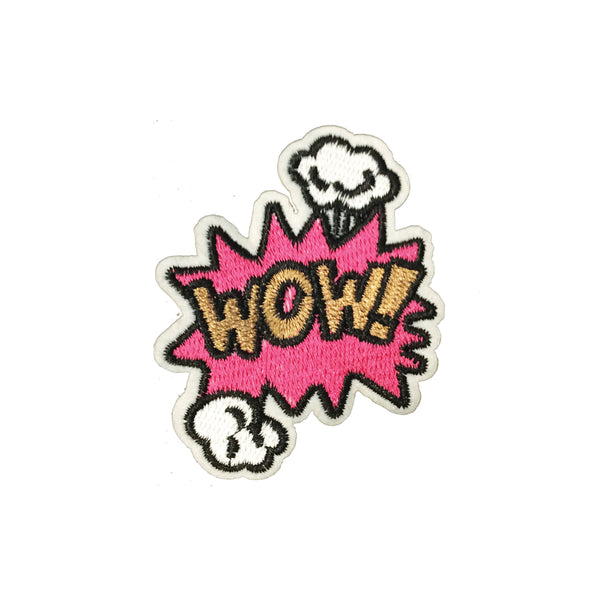 PC3742 - WOW Pink Speech Text (Iron On)