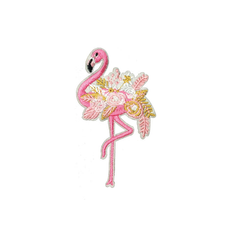 PC3750 - Pink Flamingo Flowers (Iron On)
