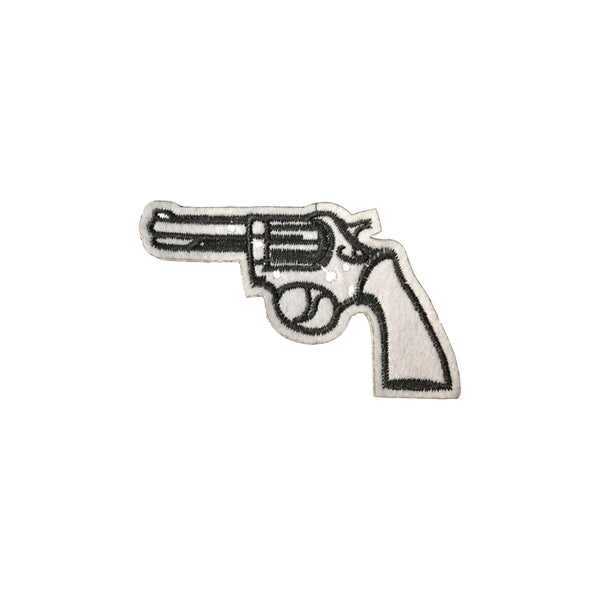 PC3754B - Grey Revolver Gun (Iron On)