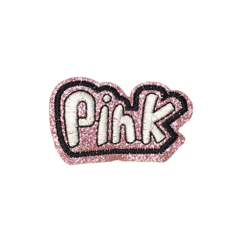 PC3768 - Pink Glitter Text (Iron On)