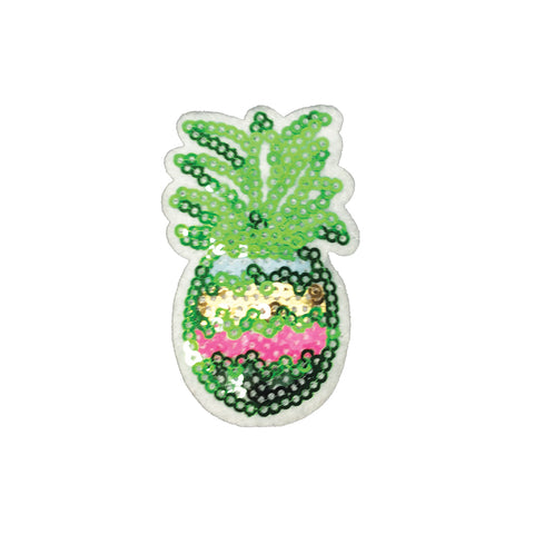PC3770 - Sequin Green Pineapple (Iron On)