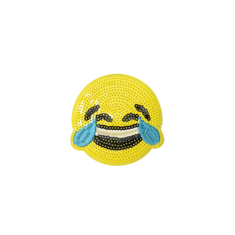 PC3774 - Sequin Cry Laugh Emoji (Iron On)