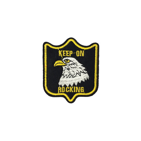 PC3821 - Keep On Rocking Eagle Shield (Iron On)