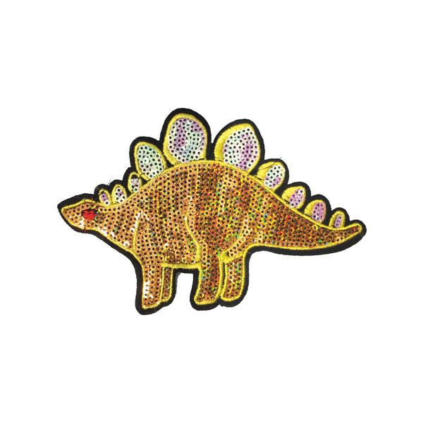 PC3831B - Sequin Stegosaurus Dinosaur (Sew On)
