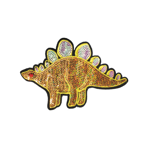 PC3831B - Sequin Stegosaurus Dinosaur (Sew On)