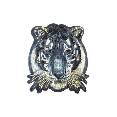 PC3838 - White Tiger Sequin Features XXL (Sew On)
