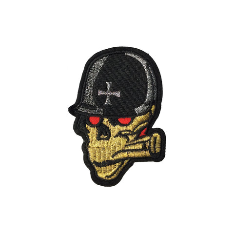 PC3863 - Glitter Smoking Skull (Sew On)
