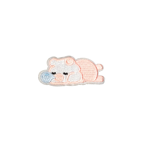 PC3881 - Yawning Sleeping Bear Pig Toon (Iron On)