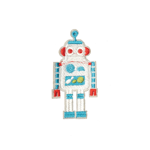 PC3911C - Mini White Robot (Iron On)