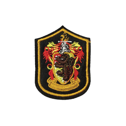 PC3937 - Red Gold Shield Lion Emblem Flag Crest (Iron On)