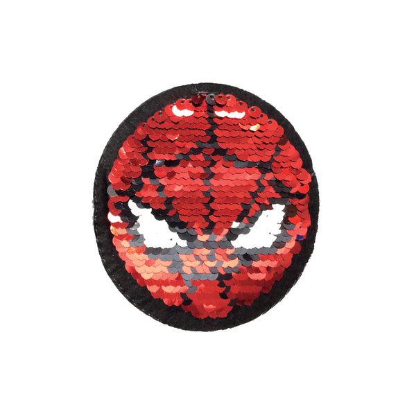 PC3944 - Reversible Double Sequin Spiderman Mask Face (Iron On)