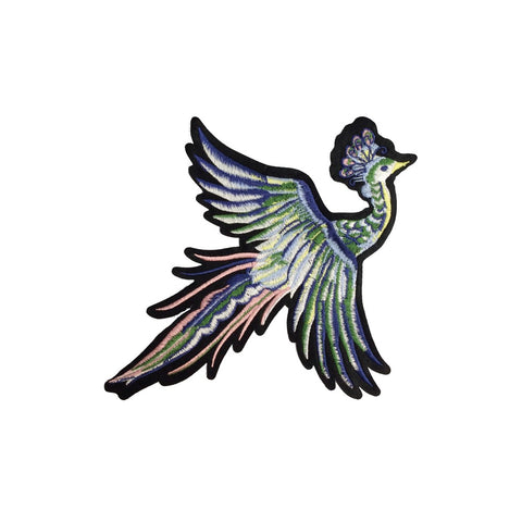 PC3947 - Flying Peacock Heron Bird L (Iron On)