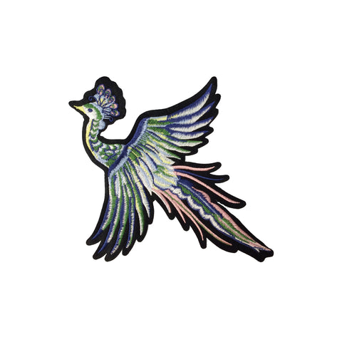 PC3947B - Flying Peacock Heron Bird R (Iron On)