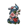 PC3962 - Roses Ribbon Banner L (Iron On)