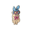 PC3987B - Cute Bow Piggy Pig (Iron On)