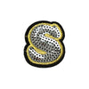 PC4001S - Sequin Silver Letter S (Iron On)